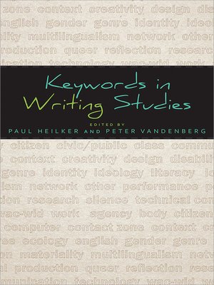 cover image of Keywords in Writing Studies
